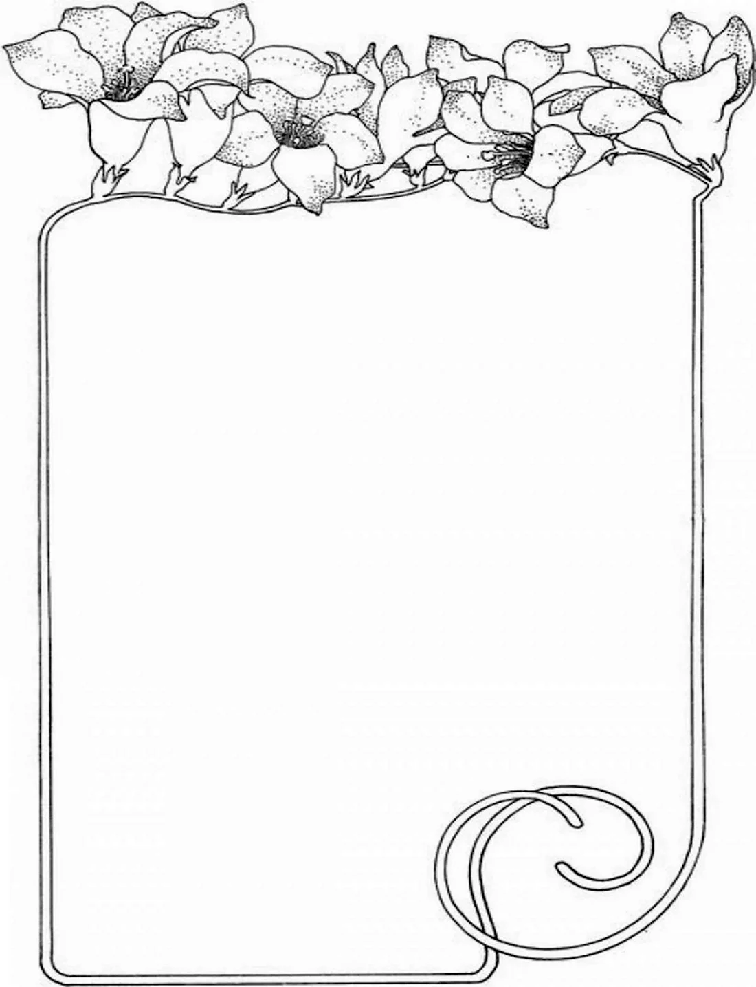 Flower Frame Coloring Book