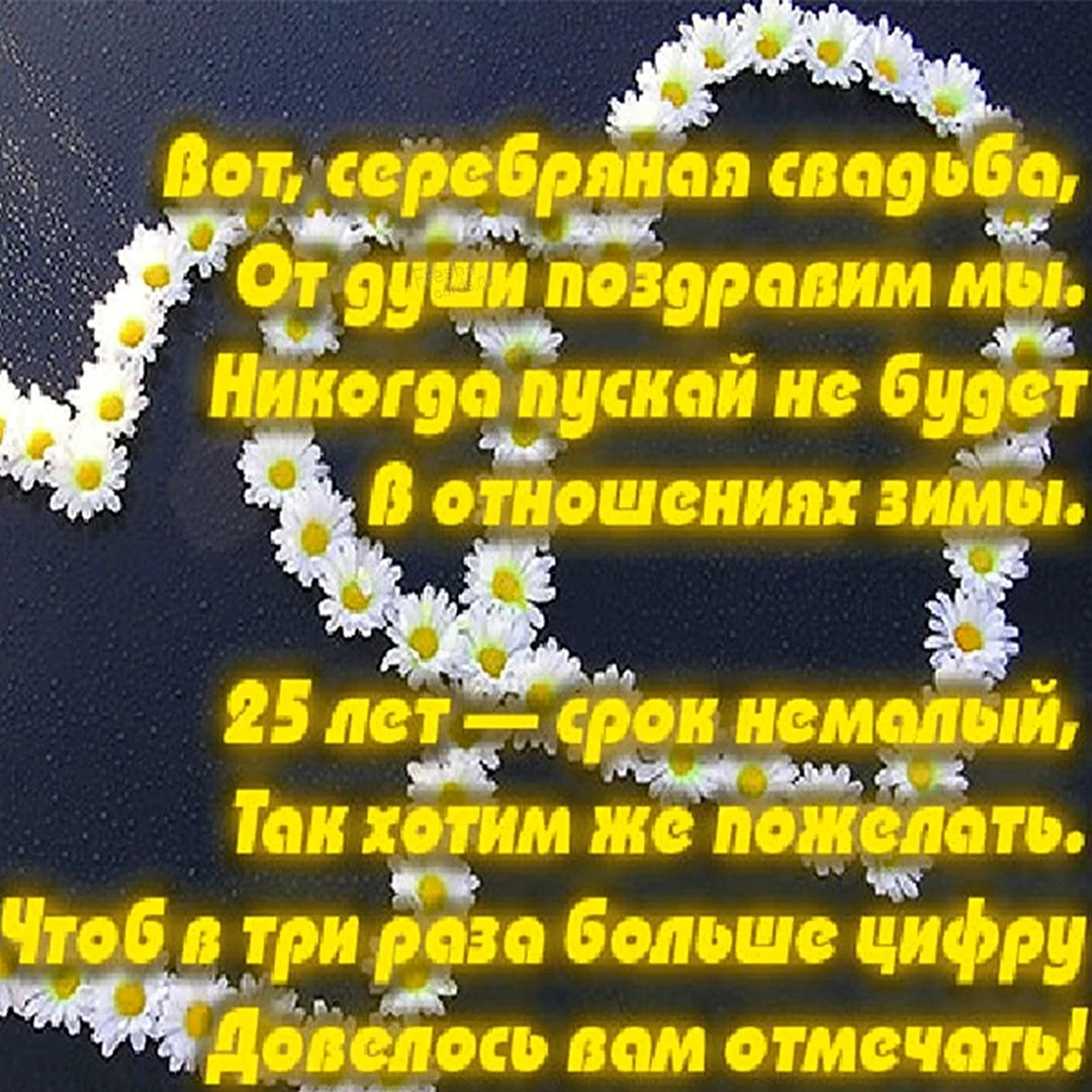 Поздравления родителям на 25 лет свадьбы своими словами