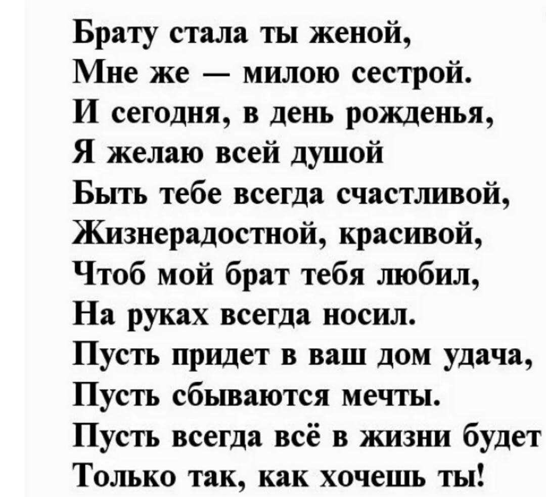 С днем рождения поздравления сестре невестки